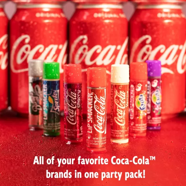 imageLip Smacker Crayola Lip Balm Party Pack  8 Moisturizing Lip Balms Cotton Candy Orange Sherbert Watermelon Berry Apple Banana Hydrating ampamp Protecting  CrueltyFreeCoca Cola Collection