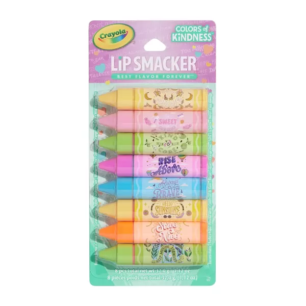 imageLip Smacker Crayola Lip Balm Party Pack  8 Moisturizing Lip Balms Cotton Candy Orange Sherbert Watermelon Berry Apple Banana Hydrating ampamp Protecting  CrueltyFreeColor of Kindness