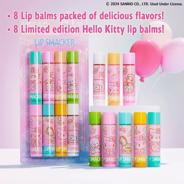 imageLip Smacker Crayola Lip Balm Party Pack  8 Moisturizing Lip Balms Cotton Candy Orange Sherbert Watermelon Berry Apple Banana Hydrating ampamp Protecting  CrueltyFreeLip Balm Vault