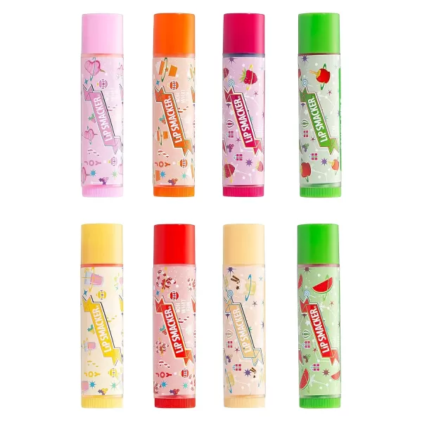 imageLip Smacker Crayola Lip Balm Party Pack  8 Moisturizing Lip Balms Cotton Candy Orange Sherbert Watermelon Berry Apple Banana Hydrating ampamp Protecting  CrueltyFreeHoliday Original  Best