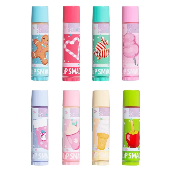 imageLip Smacker Crayola Lip Balm Party Pack  8 Moisturizing Lip Balms Cotton Candy Orange Sherbert Watermelon Berry Apple Banana Hydrating ampamp Protecting  CrueltyFreeHoliday Lip Tin