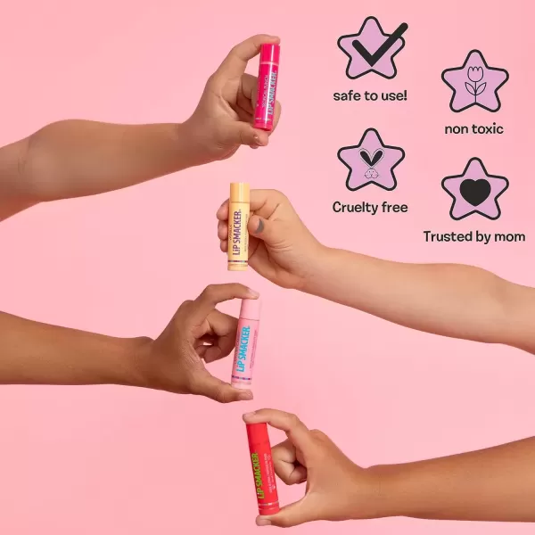 imageLip Smacker Crayola Lip Balm Party Pack  8 Moisturizing Lip Balms Cotton Candy Orange Sherbert Watermelon Berry Apple Banana Hydrating ampamp Protecting  CrueltyFreeLip Balm Vault