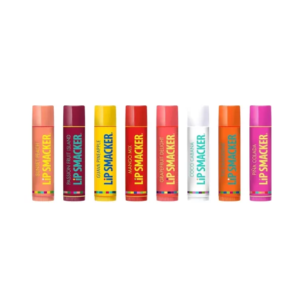 imageLip Smacker Crayola Lip Balm Party Pack  8 Moisturizing Lip Balms Cotton Candy Orange Sherbert Watermelon Berry Apple Banana Hydrating ampamp Protecting  CrueltyFreeTropic Fever