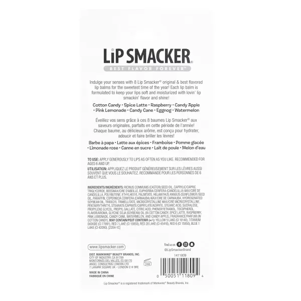 imageLip Smacker Crayola Lip Balm Party Pack  8 Moisturizing Lip Balms Cotton Candy Orange Sherbert Watermelon Berry Apple Banana Hydrating ampamp Protecting  CrueltyFreeHoliday Original  Best