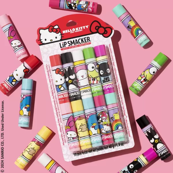 imageLip Smacker Crayola Lip Balm Party Pack  8 Moisturizing Lip Balms Cotton Candy Orange Sherbert Watermelon Berry Apple Banana Hydrating ampamp Protecting  CrueltyFreeHello Kitty