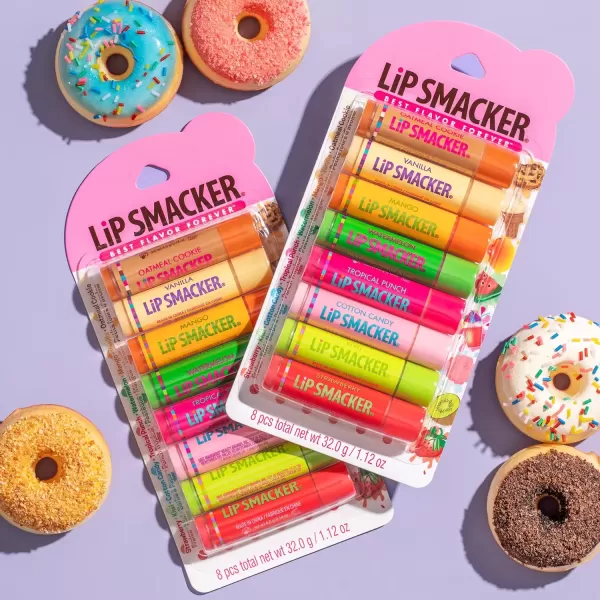 imageLip Smacker Crayola Lip Balm Party Pack  8 Moisturizing Lip Balms Cotton Candy Orange Sherbert Watermelon Berry Apple Banana Hydrating ampamp Protecting  CrueltyFreeOatmeal Cookie  Vanilla  Mango  Watermelon  Tropical Punch  Cotton Candy  Kiwi  Strawberry