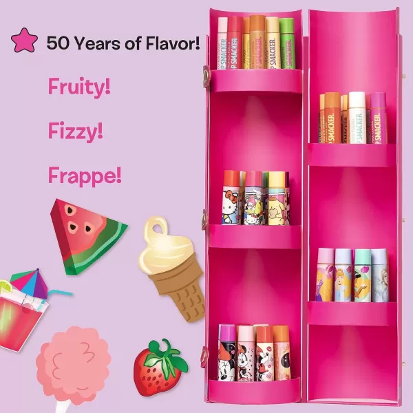 imageLip Smacker Crayola Lip Balm Party Pack  8 Moisturizing Lip Balms Cotton Candy Orange Sherbert Watermelon Berry Apple Banana Hydrating ampamp Protecting  CrueltyFreeLip Balm Vault