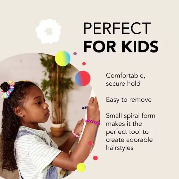 imageinvisibobble Kids Sprunchie Spiral Hair Ring  Crayola Edition  2 Pack  Scrunchie Elastic Hair Ties Hair Accessories for Women Girls and Teens  Stylish Bracelet