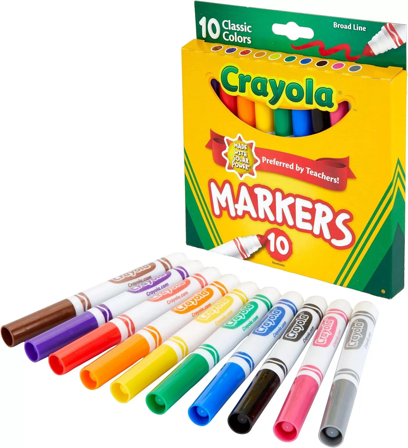 imageCrayola Broad Line Markers 12pks Bulk Markers for School Coloring Markers for Kids Must Have Classroom Supplies for Teachers