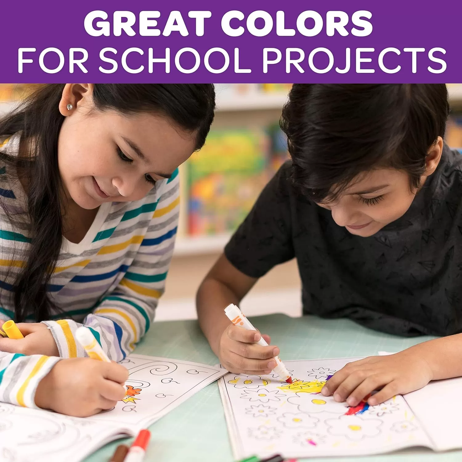 imageCrayola Broad Line Markers 12pks Bulk Markers for School Coloring Markers for Kids Must Have Classroom Supplies for Teachers