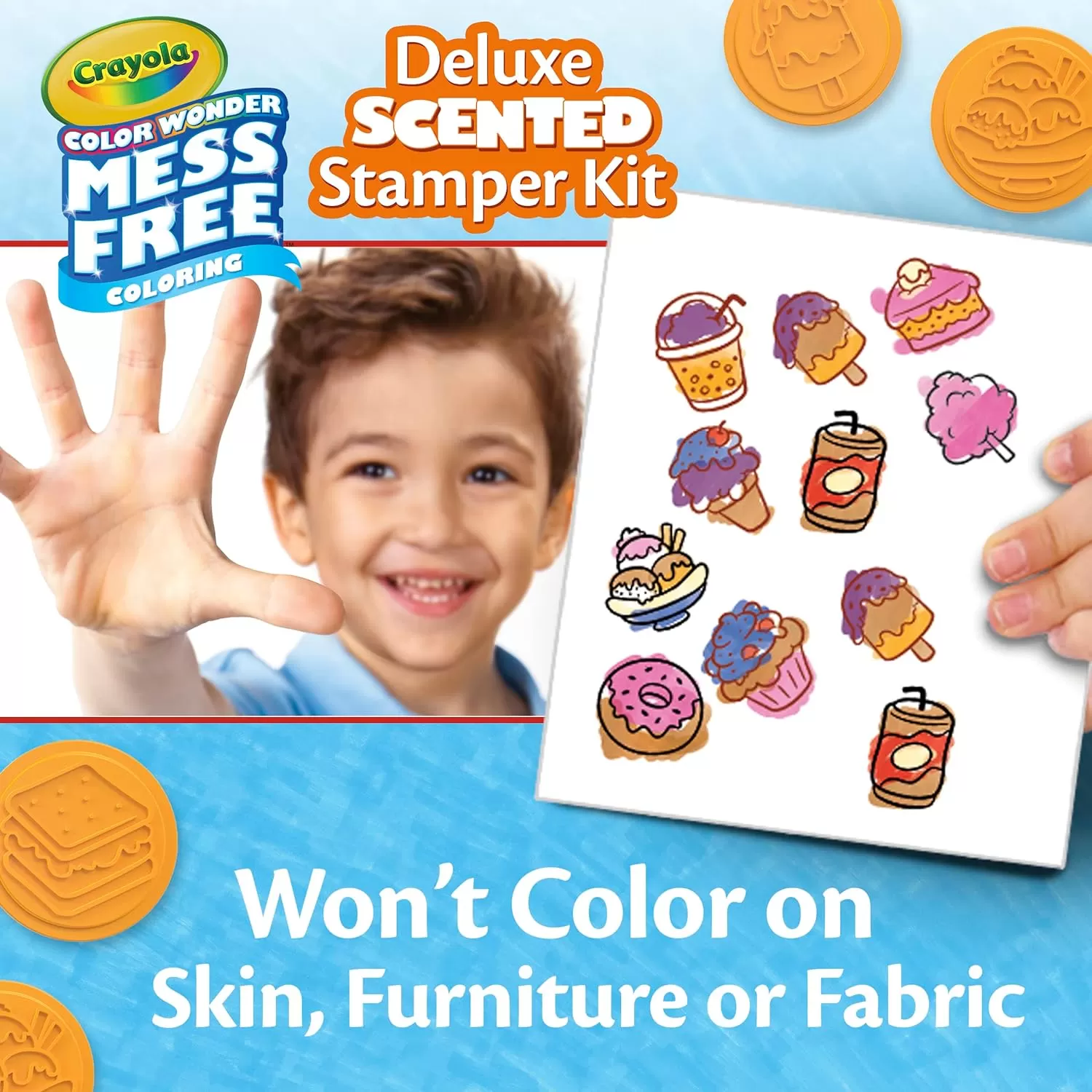 imageCrayola Color Wonder Mess Free Coloring Set 50 Blank Coloring Pages Scented Color Wonder Stamps and Markers Refill SetDeluxe Scented Stamper Kit