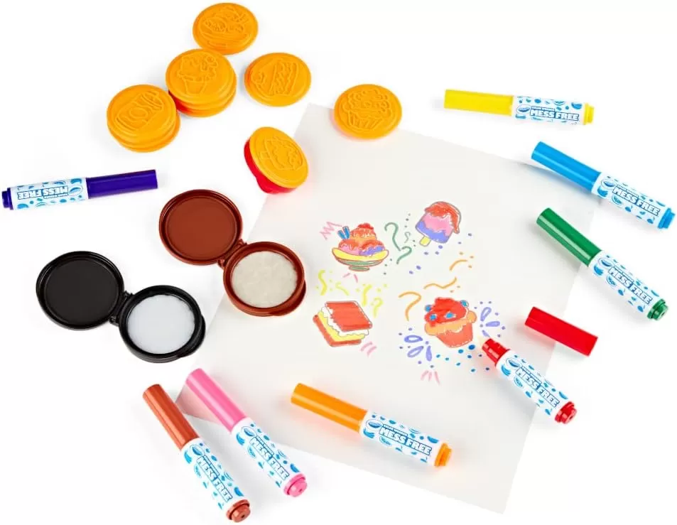 imageCrayola Color Wonder Mess Free Coloring Set 50 Blank Coloring Pages Scented Color Wonder Stamps and Markers Refill SetDeluxe Scented Stamper Kit