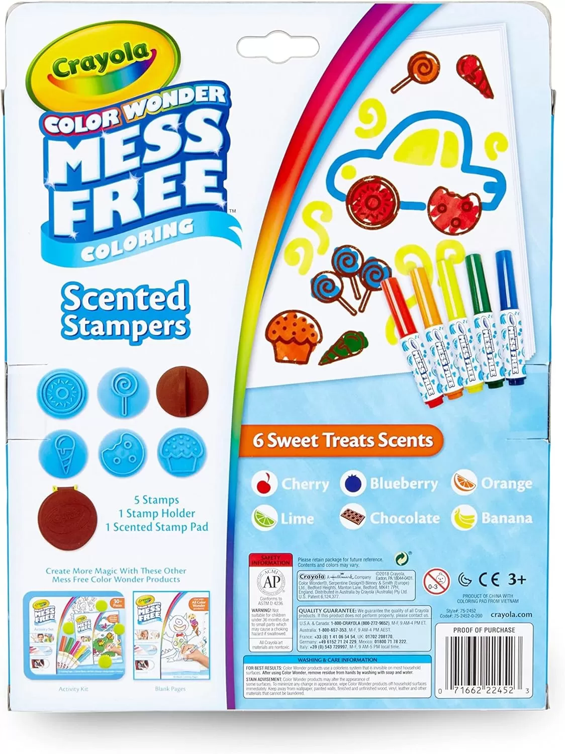 imageCrayola Color Wonder Mess Free Coloring Set 50 Blank Coloring Pages Scented Color Wonder Stamps and Markers Refill SetScented Stamper Kit