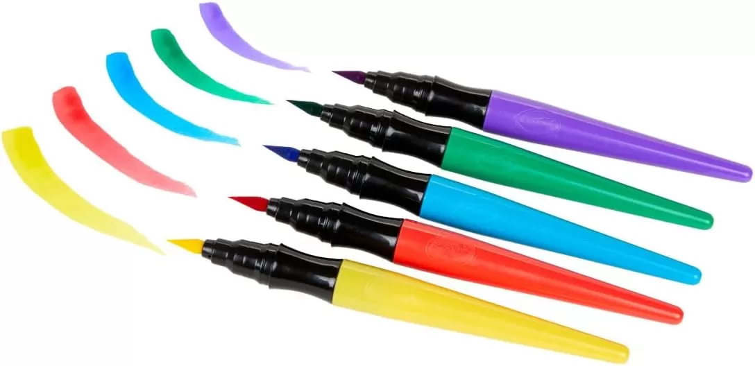 imageCrayola NoDrip Paint Brush Pens Assorted Colors Set 40 Count Creative Gift for Kids and TeensStandard Packaging