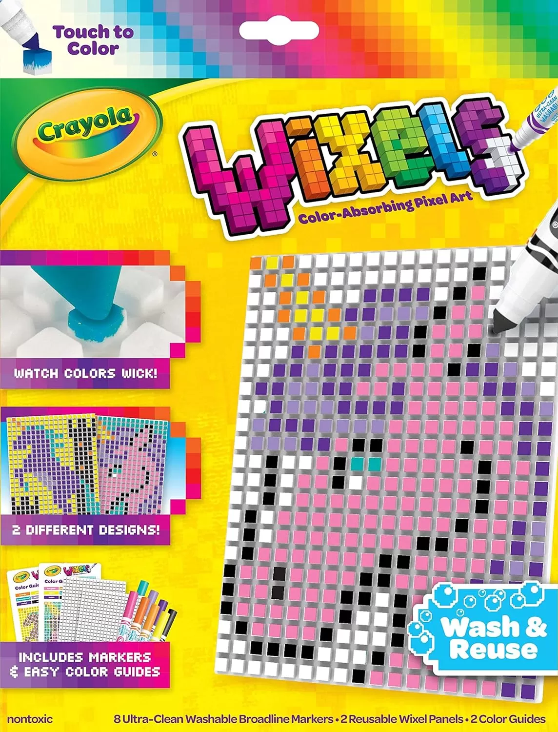 imageCrayola Wixels Animals Activity Kit Pixel Art Coloring Set Gift for Kids Ages 6 7 8 9Unicorns