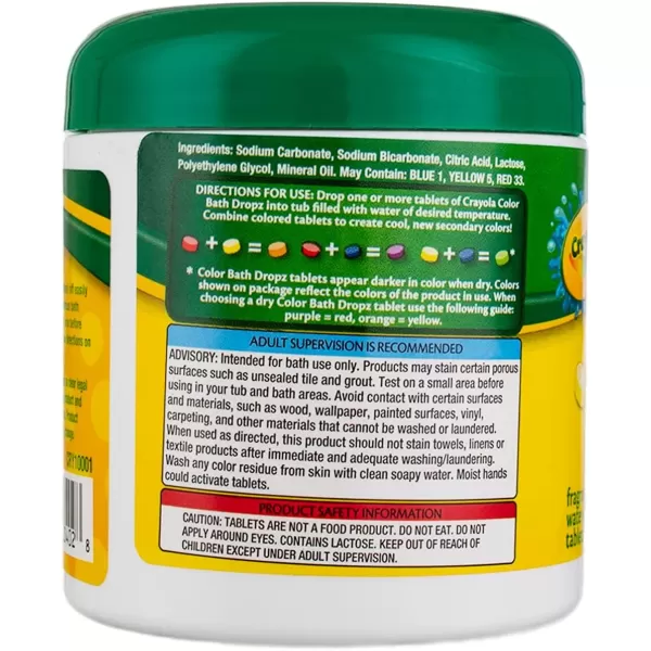 imageCrayola Bath Dropz 359 oz 60 Tablets Pack of 260 Count Pack of 1