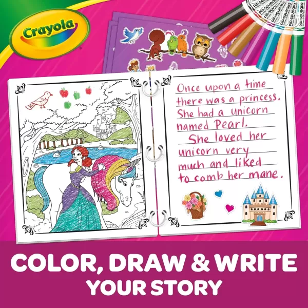 imageCrayola Book Making Kit for Kids Create Your Own Fairytale Storybook DIY Kits Gift for Girls ampamp Boys Ages 6 7 8 9