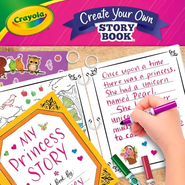 imageCrayola Book Making Kit for Kids Create Your Own Fairytale Storybook DIY Kits Gift for Girls ampamp Boys Ages 6 7 8 9