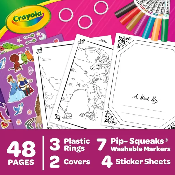 imageCrayola Book Making Kit for Kids Create Your Own Fairytale Storybook DIY Kits Gift for Girls ampamp Boys Ages 6 7 8 9