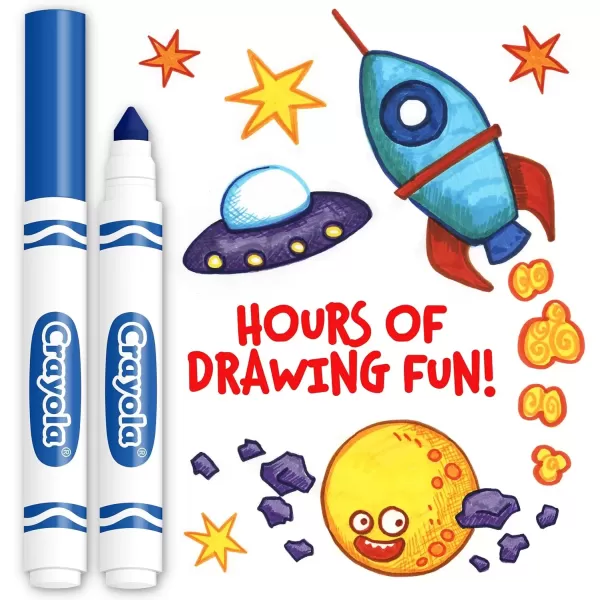 imageCrayola Broad Line Markers  Black 12ct Markers for Kids Bulk School Supplies for Teachers Nontoxic Marker Refill with Reusable BoxBlue