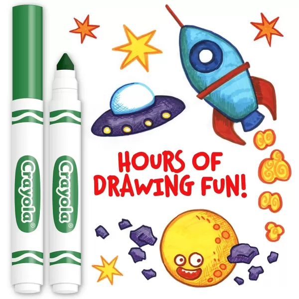 imageCrayola Broad Line Markers  Black 12ct Markers for Kids Bulk School Supplies for Teachers Nontoxic Marker Refill with Reusable BoxGreen