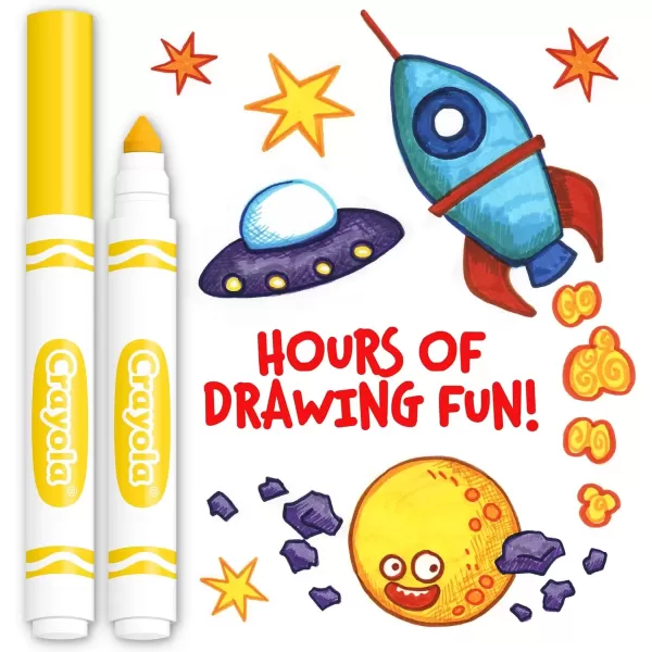 imageCrayola Broad Line Markers  Black 12ct Markers for Kids Bulk School Supplies for Teachers Nontoxic Marker Refill with Reusable BoxYellow