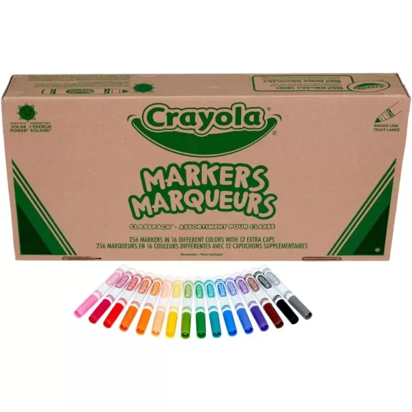 imageCrayola Broad Line Markers Classpack 256 Ct Bulk School Supplies For Teachers Kids Markers For School Classroom Must HaveBroad Line