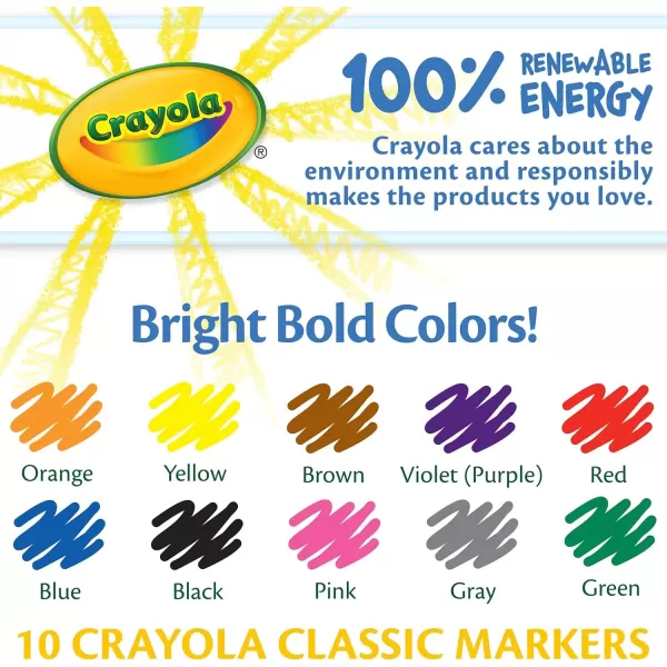 imageCrayola Broad Line Markers Classpack 256 Ct Bulk School Supplies For Teachers Kids Markers For School Classroom Must HaveFine Line