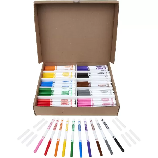 imageCrayola Broad Line Markers Classpack 256 Ct Bulk School Supplies For Teachers Kids Markers For School Classroom Must HaveFine Line