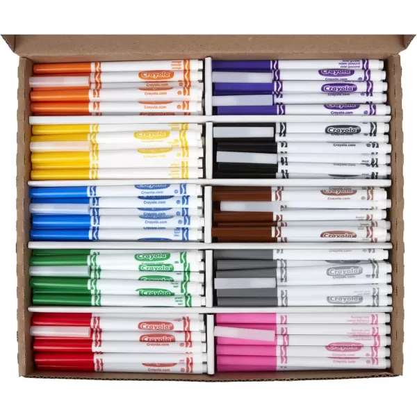 imageCrayola Broad Line Markers Classpack 256 Ct Bulk School Supplies For Teachers Kids Markers For School Classroom Must HaveFine Line