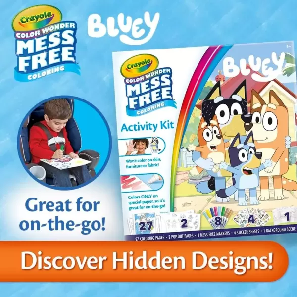 imageCrayola Color Wonder Bluey Activity Kit Mess Free Coloring Toddler Travel Activity Bluey Toys for Kids Holiday Gift Ages 3