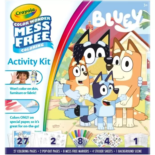 imageCrayola Color Wonder Bluey Activity Kit Mess Free Coloring Toddler Travel Activity Bluey Toys for Kids Holiday Gift Ages 3
