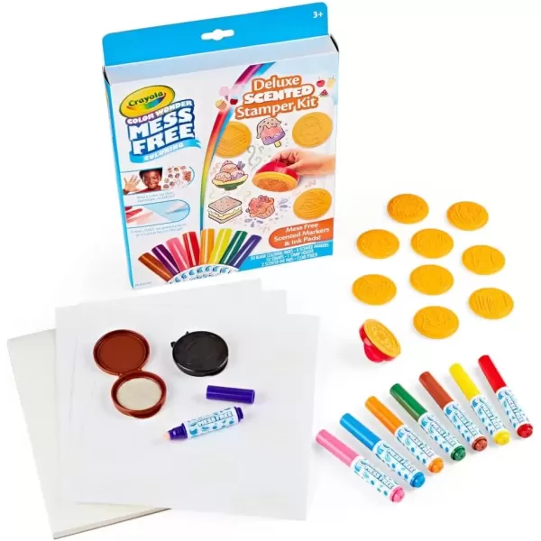 imageCrayola Color Wonder Mess Free Coloring Set 50 Blank Coloring Pages Scented Color Wonder Stamps and Markers Refill SetDeluxe Scented Stamper Kit