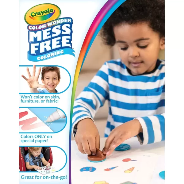 imageCrayola Color Wonder Mess Free Coloring Set 50 Blank Coloring Pages Scented Color Wonder Stamps and Markers Refill SetScented Stamper Kit