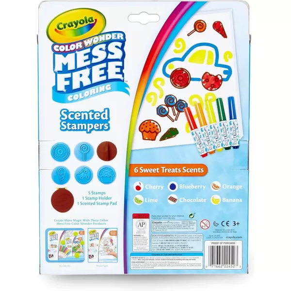 imageCrayola Color Wonder Mess Free Coloring Set 50 Blank Coloring Pages Scented Color Wonder Stamps and Markers Refill SetScented Stamper Kit