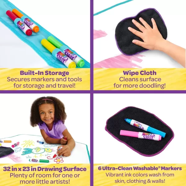 imageCrayola Color ampamp Erase Drawing Board for Kids Travel Coloring Kit Drawing Toy Toddler Coloring Set Gift for Kids 3Activity Mat