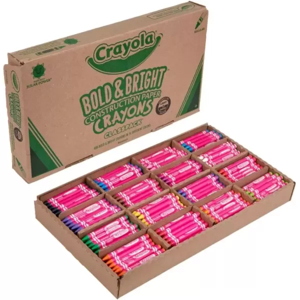 imageCrayola Construction Paper Crayons Classpack Bulk Assorted School Supplies 16 Colors 400Set Packaging May VaryCrayons Classpack