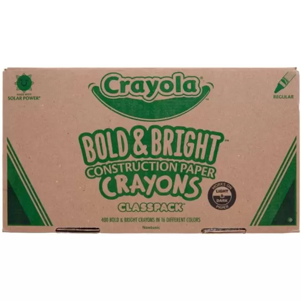 imageCrayola Construction Paper Crayons Classpack Bulk Assorted School Supplies 16 Colors 400Set Packaging May VaryCrayons Classpack