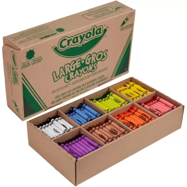 imageCrayola Crayon Classpack  400ct 8 Colors Large Crayons for Kids Bulk School Supplies Teacher Classroom Must Have 3