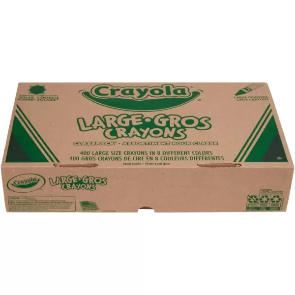 imageCrayola Crayon Classpack  400ct 8 Colors Large Crayons for Kids Bulk School Supplies Teacher Classroom Must Have 3