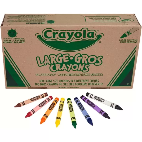 imageCrayola Crayon Classpack  400ct 8 Colors Large Crayons for Kids Bulk School Supplies Teacher Classroom Must Have 3