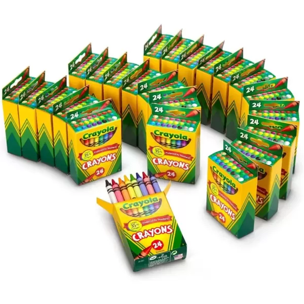 imageCrayola Crayons Bulk 24 Packs Back to School Supplies for Preschool ampamp Kindergarten Bulk Crayons for Kids Classroom Supplies1