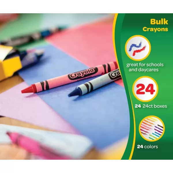 imageCrayola Crayons Bulk 24 Packs Back to School Supplies for Preschool ampamp Kindergarten Bulk Crayons for Kids Classroom Supplies1