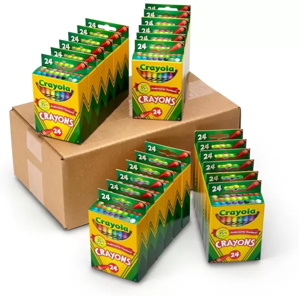 imageCrayola Crayons Bulk 24 Packs Back to School Supplies for Preschool ampamp Kindergarten Bulk Crayons for Kids Classroom Supplies1