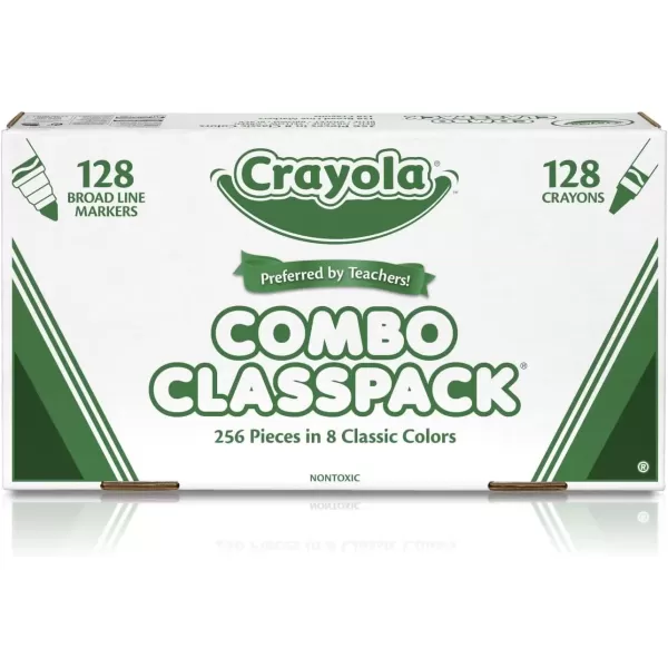 imageCrayola Crayons and Washable Markers Classpack 256 Ct Bulk School Supplies for Teachers Elementary and Preschool