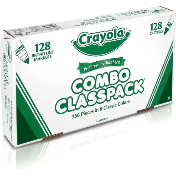 imageCrayola Crayons and Washable Markers Classpack 256 Ct Bulk School Supplies for Teachers Elementary and Preschool