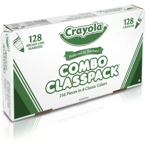 imageCrayola Crayons and Washable Markers Classpack 256 Ct Bulk School Supplies for Teachers Elementary and Preschool