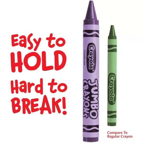 imageCrayola Jumbo Crayons Bulk 6 Sets of 16 Large Crayons for Toddlers ampamp Kids School Supplies Gifts Amazon Exclusive16 Count Pack of 6