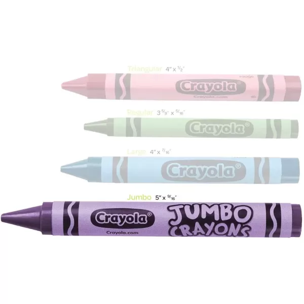 imageCrayola Jumbo Crayons Bulk 6 Sets of 16 Large Crayons for Toddlers ampamp Kids School Supplies Gifts Amazon Exclusive16 Count Pack of 6