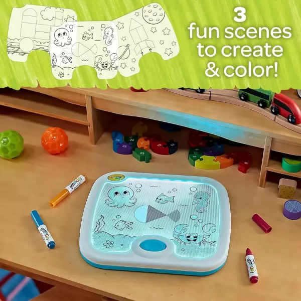 imageCrayola Light Up Activity Board Sensory Toy for Toddlers ampamp Kids Light Box Light Up Coloring Board Toys ampamp Gifts for Kids 3